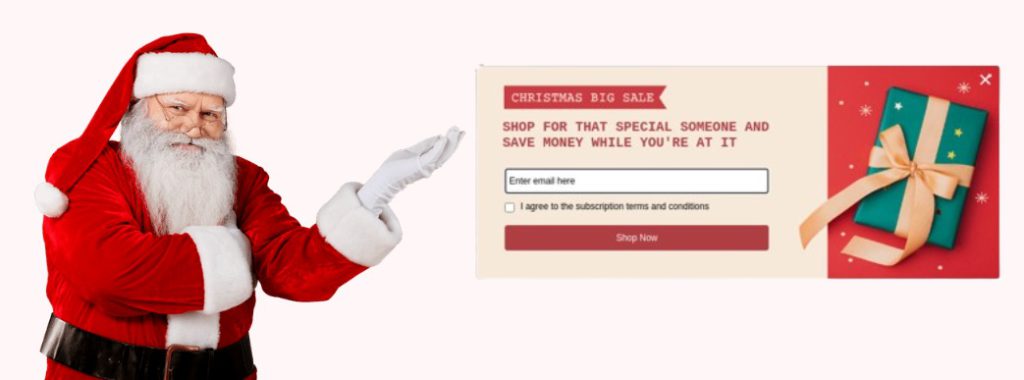 pop-up festive abonare newsletter