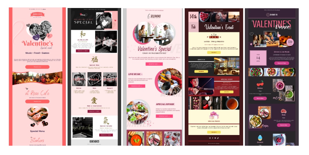template newsletter valentines day