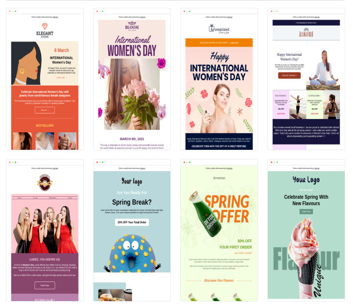 template newsletter ziua femeii primavara