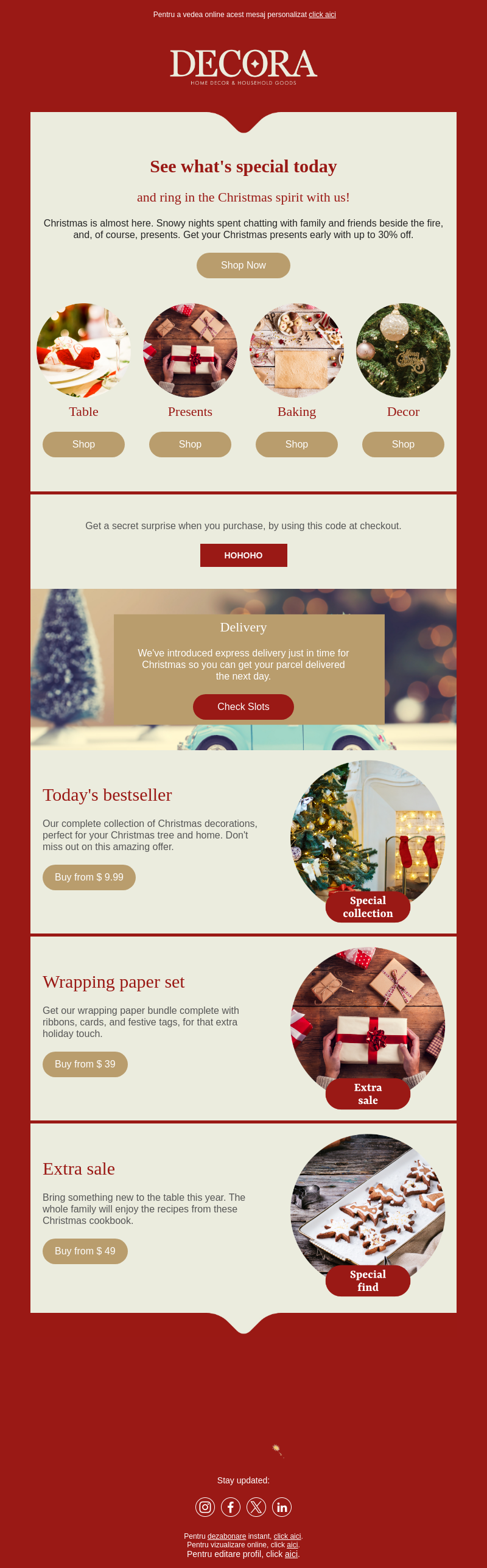 template newsletter sarbatori craciun