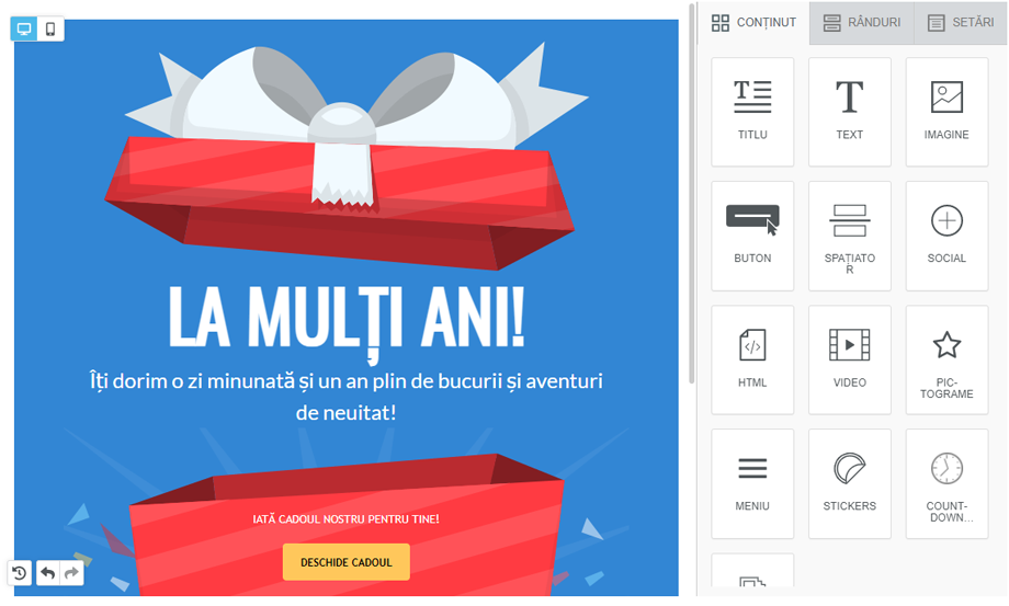 email automat aniversare